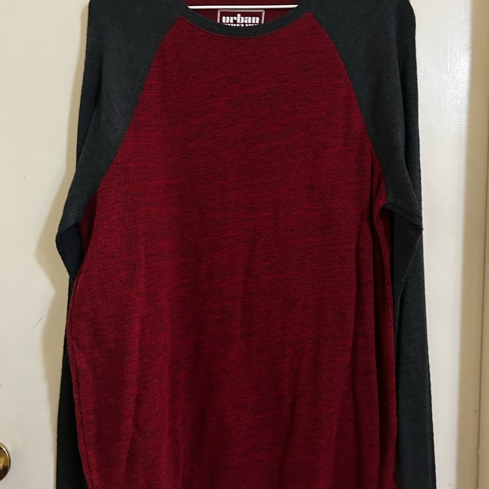 Urban Pipeline Red and Black Sweater